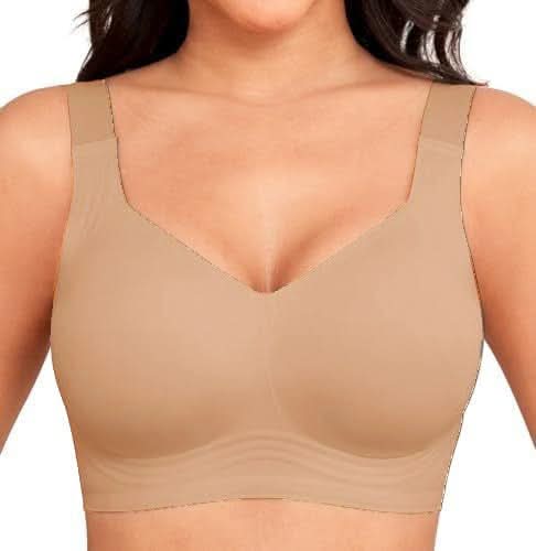 Bras for Women No Wired Seamless Wireless Full Coverage Support Everyday Bras Comfort Soft Non Wired Ladies Sleep/T-Shirt Bra