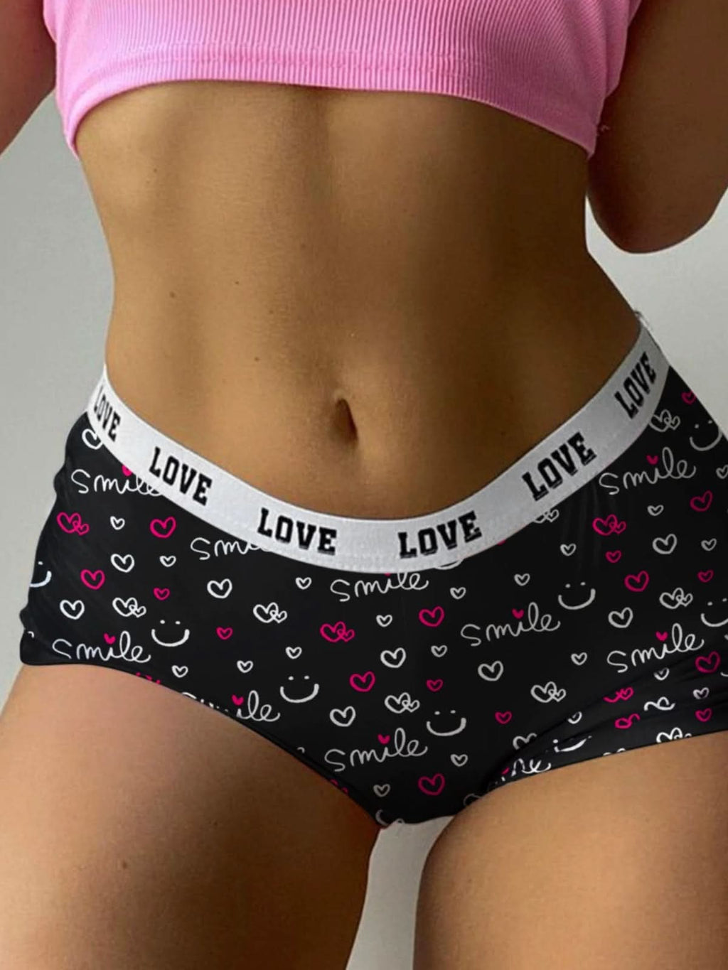 Silk-free printed underwear